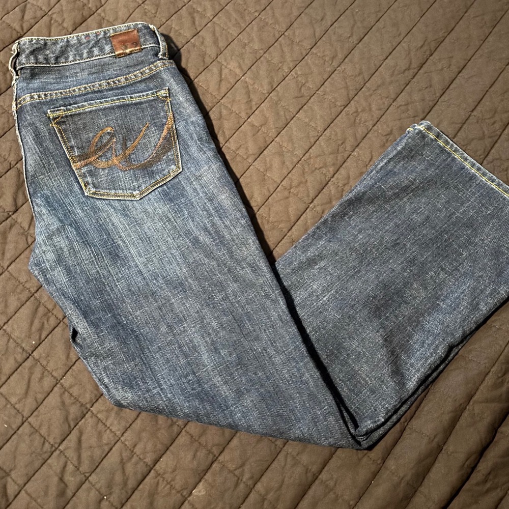 Express X2 Stella Boot Jeans Womens 8S W10 Dark Wash Low Rise Bootcut Denim Blue